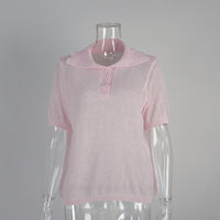 Polo Hollow Knitted Short-sleeved Shirt
