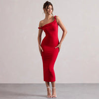 A Figure-flattering Off-the-shoulder Or One-shoulder Dress Exudes Chic Style And A Slimming Silhouette
