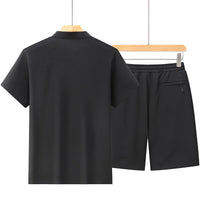 Summer Mid- To Older-Aged Men's Ice Silk Short-Sleeve Shirt
