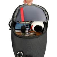 Mens Casual Simple Solid-color Shoulder Bag