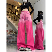 American-style Vintage Ombre High-waisted Jeans