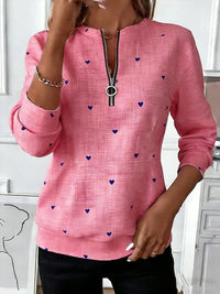 Womens Long-Sleeve Christmas-Print Sweatshirt