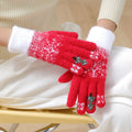 Thermal Gloves Women's Open Finger Touch Screen Fleece-lined