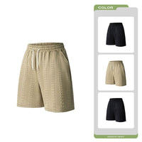 Solid-color Cable-knit Jacquard Casual Loose-fitting Versatile Shorts
