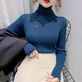 Thickened Starry Rhinestone Knitted Sweater
