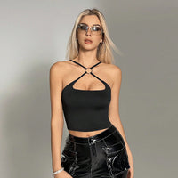 American Sexy Style Sleeveless Vest Autumn And Winter Slim-fitting Crop Top