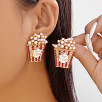 Creative Design Strawberry And Cherry Heart Earrings