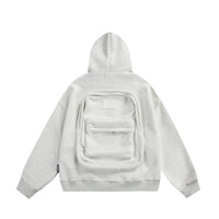 Solid Color Back Small Bag Design Cardigan Coat Outerwear