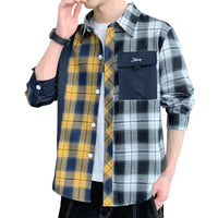 Hong Kong Style Workwear Shirt Men's Long Sleeve Casual