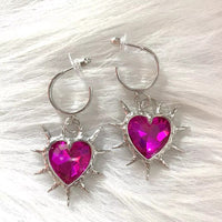 Thorned Heart Pendant Earrings With A Luxe Vibe