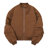 Pleated Sleeves Baggy Coat Men's Baseball Uniforms Trendy Brand Pilot Jacket Autumn And Winter