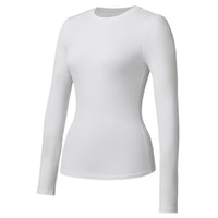 Womens Long-sleeve Stretchy Quick-drying Bare-feel Yoga Wear