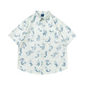 Mermaid Printed Short-sleeved Shirt Loose Men