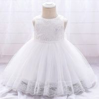 New European And American Girls Mesh Embroidery Dress