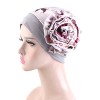 With Side Floral Design Headscarf-style Hat Chemo Postpartum Hair-protecting Cap