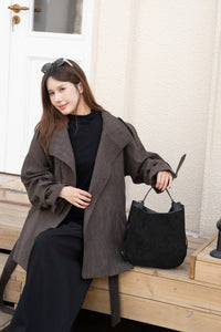 Matte Cowhide Niche Shoulder Crossbody Bag