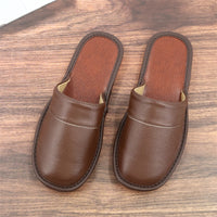Men's And Women's Leather Slippers For Home