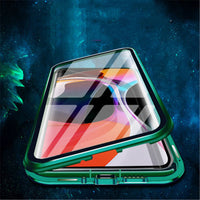 Mobile Phone Shell Double-sided Magnetic Metal Glass Protective Cover