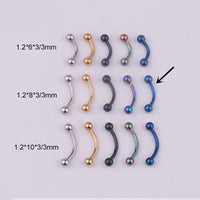 316L Medical Stainless Steel Spherical Eyebrow Nail Eyebrow Ring