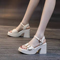 Chunky Heel Waterproof Platform Super High Heel Platform Sandals