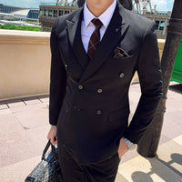 Men's Business Slim Professional Three-piece Men's Suit