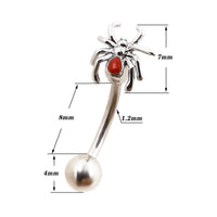 Eyebrow Nail Spider Punk Retro Titanium Steel Rod