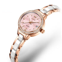 Oulishi Womens Watch With A Ceramic Strap A Versatile Quartz Timepiece
