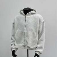 Back Schoolbag Design Men's Coat Flower Gray
