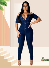 Tube Top One-shoulder Slim Slimming Jumpsuit Jeans