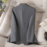 Women's Fashion Houndstooth Small Suit Jacket