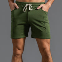 Cotton Sports Shorts Men's Four-point Middle Pants Overalls