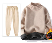 High Collar Solid Color With Fur Thickened Jumper Warm