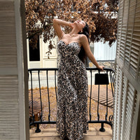 Girl Group-style Strap Leopard-print Dress