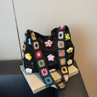 Casual Weaving Hollow Beach Bag Women's Large Capacity Knitted Shoulder Bag