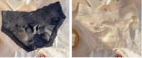 Women's Satin Mesh Lace Low Waist Underwear
