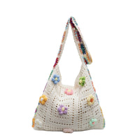 Casual Weaving Hollow Beach Bag Women's Large Capacity Knitted Shoulder Bag