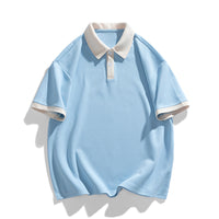 Men's Lapel Hong Kong Style Casual Short Sleeve