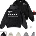 Pure Cotton Washed Vintage Hooded Sweatshirt With Double-layer Hood