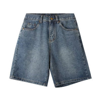 Retro Women's Elastic Waist Summer Denim Shorts