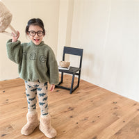Girls Winter Fleece-lined Thick Leggings