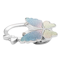 Glossy Frosted Big Butterfly Bag Hook With Inner Folding Ladies
