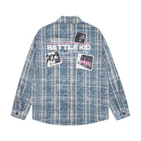 Plaid Loose Long Sleeves Shirt For Men