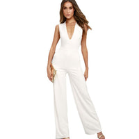 Women's Sexy V-neck Sleeveless Halter Jumpsuit