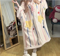 Cute Plus-Size Coral Fleece Pajamas For Women
