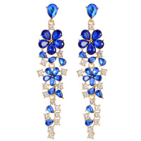 Colorful Zircon Temperament Prosperous Tassel Earrings