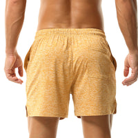 Men's Solid Color Mid-waist Tether Pocket Yoga Fitness Running Casual Pants