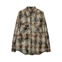 Fashion Loose Plaid Long Sleeve Shirt Men