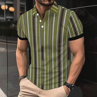 Fashion Casual Men's American Printed Short Sleeve