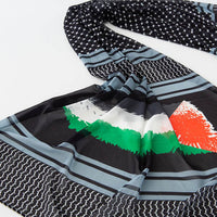 Flag Print Chiffon Scarf Arab Fashion Scarf Middle East Dubai Shawl