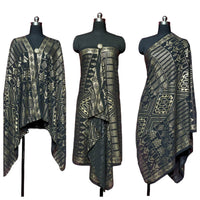 Gorgeous Tinfoil Gold Shawl Multifunctional Scarf